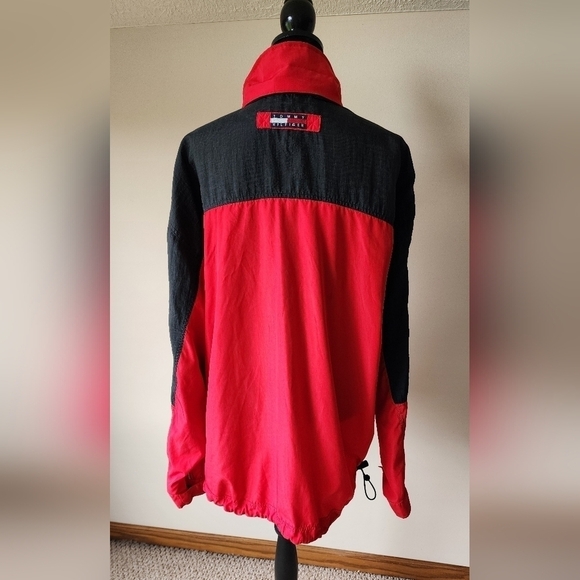 Vintage Tommy Hilfiger  1/4 Inch Zip Up Red/Black Pull Over Jacket Men's Sz L. - Picture 12 of 13